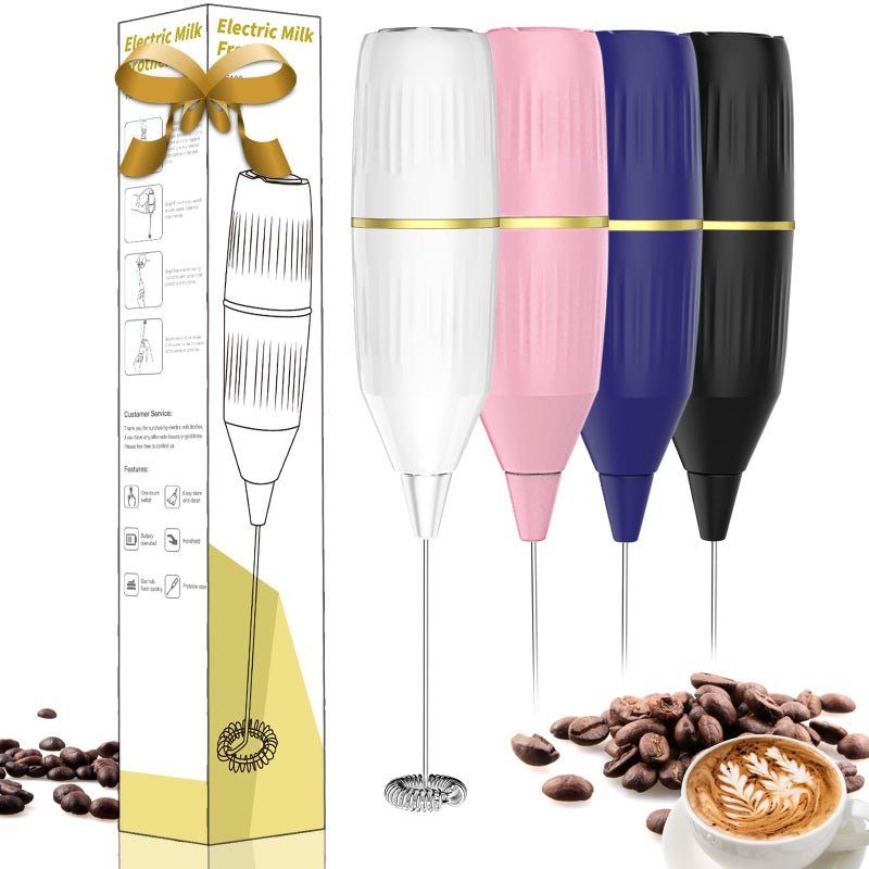 Yucime Milk Frother Handheld, Multi-Functional Electric Frother & Mixer | Compact Design for Easy Storage | Easy Clean | for Coffee, Latte, Matcha, Protein Shakes, Eggs | Kitchen Gift Idea (White) - Image 1