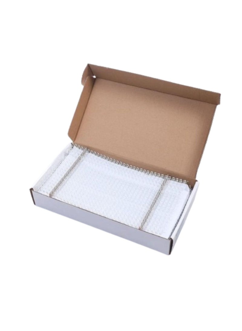 Terabyte RING BINDING WIRE 2:1 14.3MM (9/16") 23 LOOPS (WHITE) - Image 1