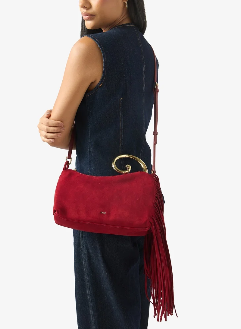 JW PEI Nell Fringe Hardware Top Handle Mini Bag