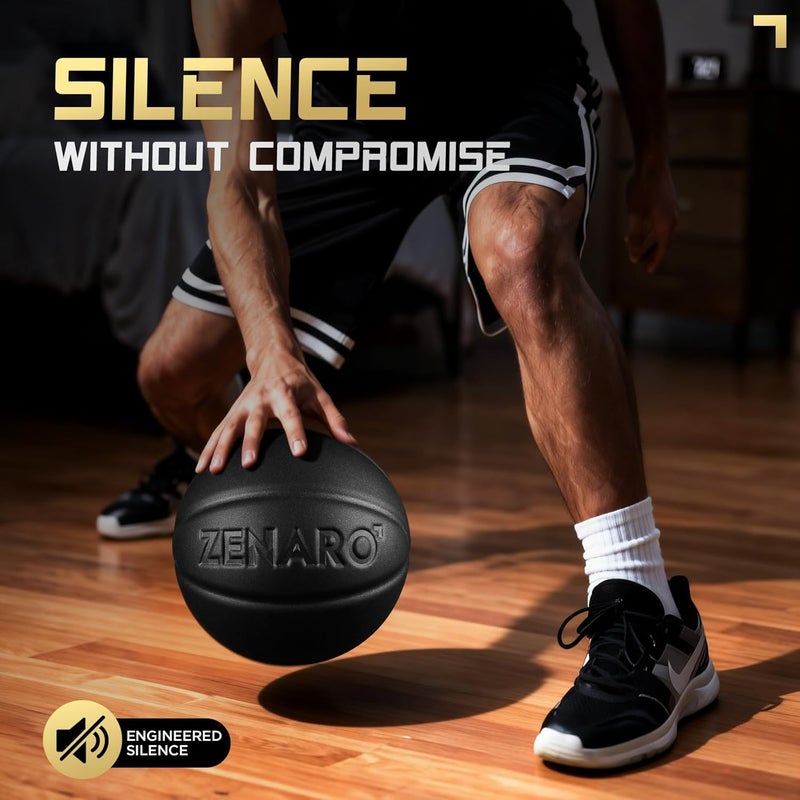 Zenaro Ultra Premium Silent Basketball - Size 7 (29.5") - Durable Airless Foam for Indoor Play - Image 2
