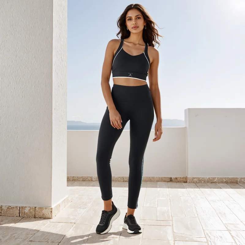 ADOT by Splash Contrast Piping Detail Leggings