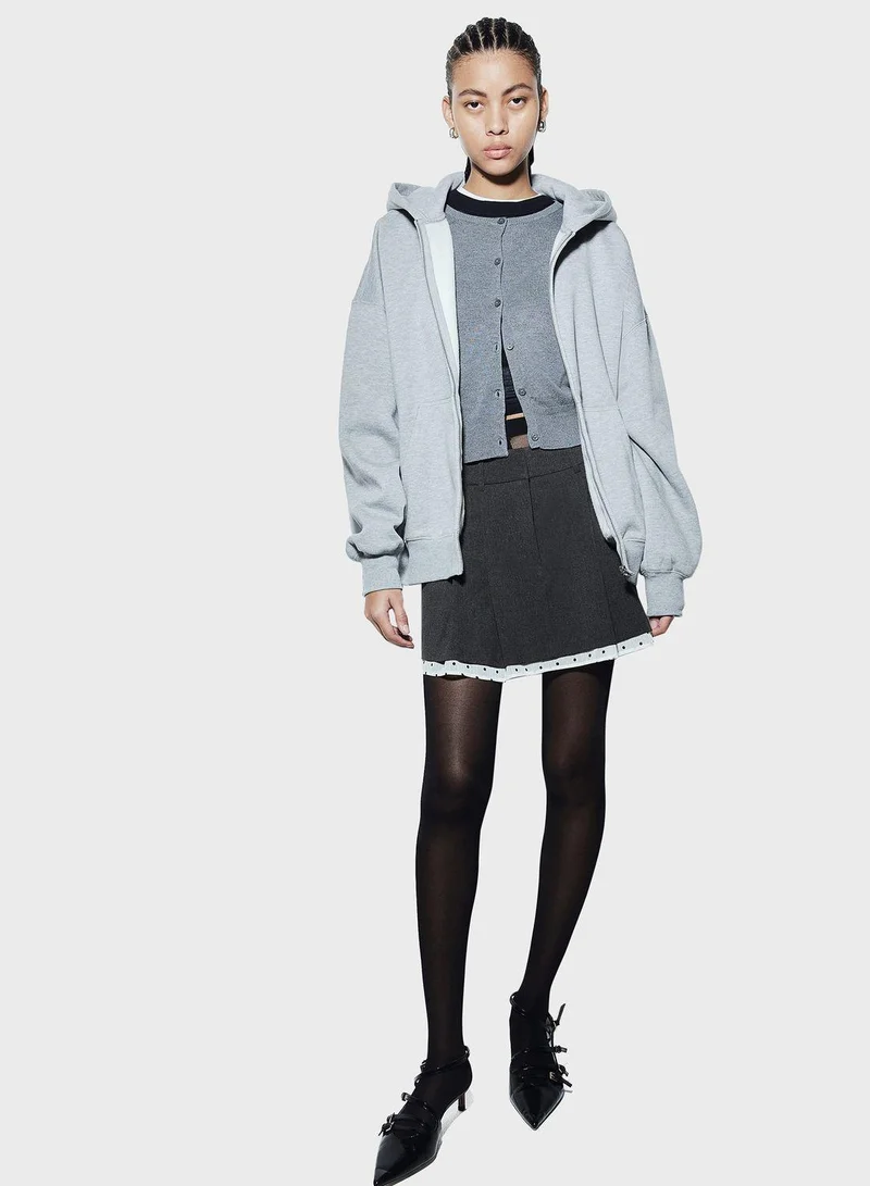 H&M Pleated High Waist Skirt
