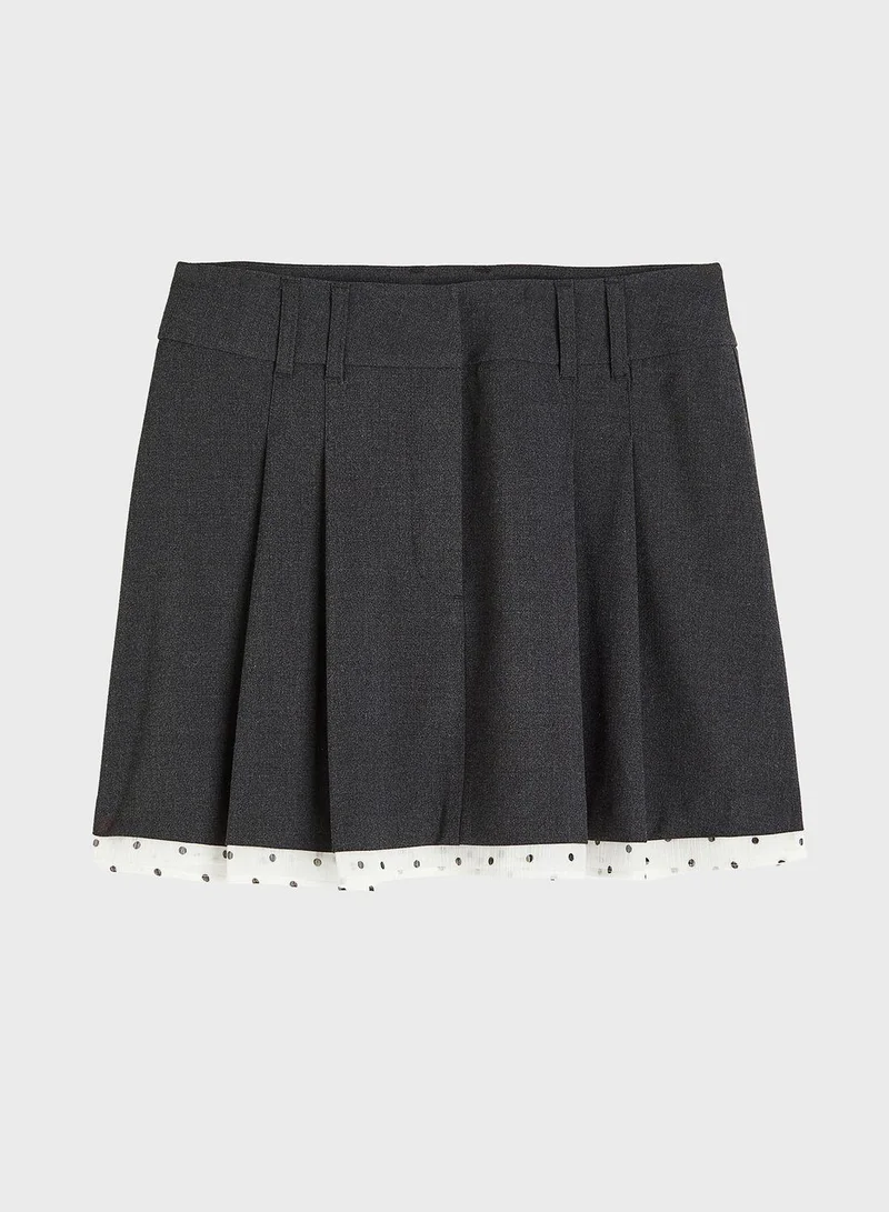 H&M Pleated High Waist Skirt