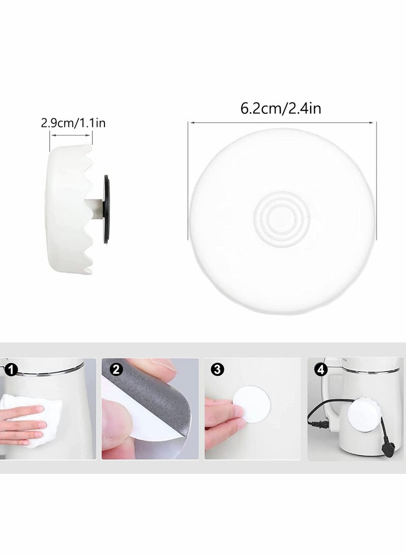 SOLARAE Small Appliance Power Cord Winder, 2 piece Kitchen Plug Organizer for Bathroom Rv to Keep the Desktop Clean and Tidy White - Image 4