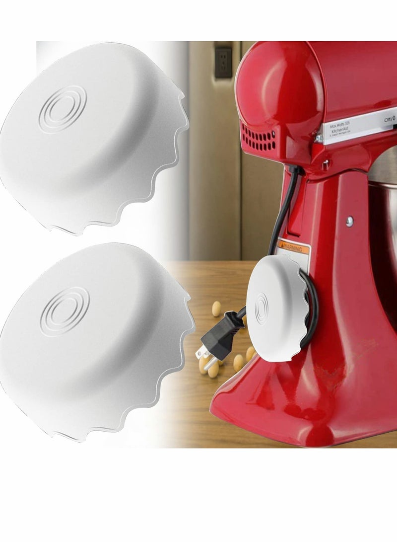 SOLARAE Small Appliance Power Cord Winder, 2 piece Kitchen Plug Organizer for Bathroom Rv to Keep the Desktop Clean and Tidy White - Image 1