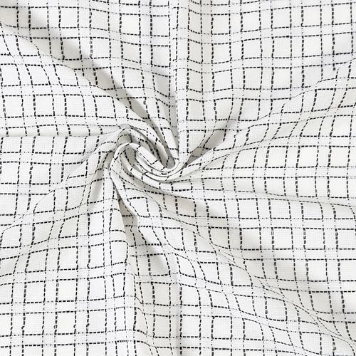 RANGBHAR Handloom Cotton Single Bedsheet Without Pillow Covers, Woven Checkered Bedcover, 60 x 90 inch, White Box - Image 4