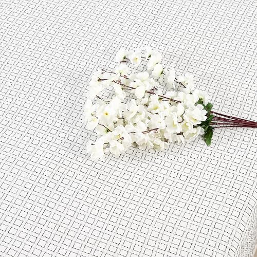 RANGBHAR Handloom Cotton Single Bedsheet Without Pillow Covers, Woven Checkered Bedcover, 60 x 90 inch, White Box - Image 3
