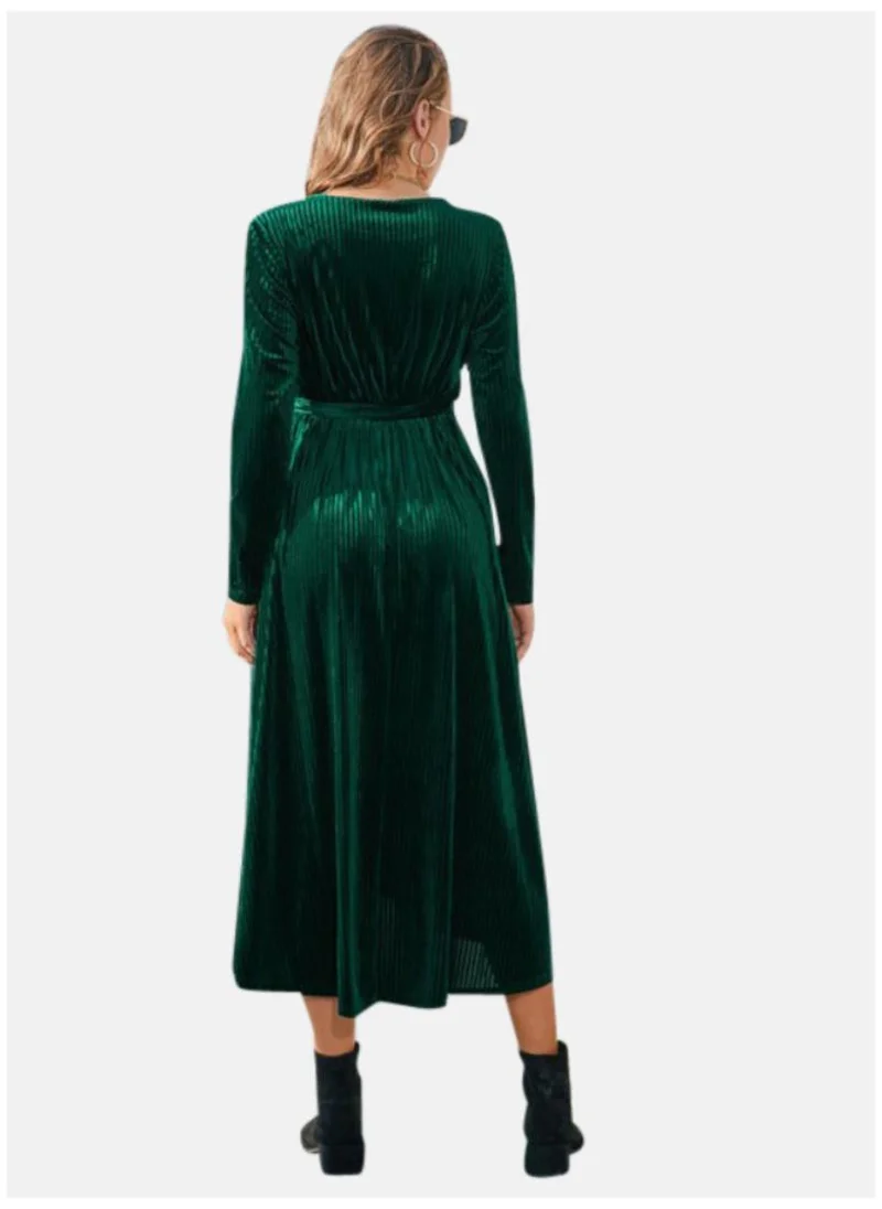 YUNIQEE Velvet Wrap Dress