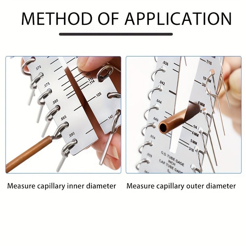 High Precision Capillary Measuring Instrument 1pc Outer Diameter 0.072 to 7/16 Inches Inner Diameter 0.026 to 0.09 Inches Lightweight Handheld Design for Tubes And Capillaries - Image 3