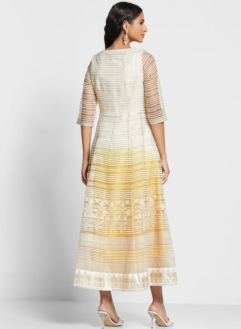 W Printed Maxi Dress