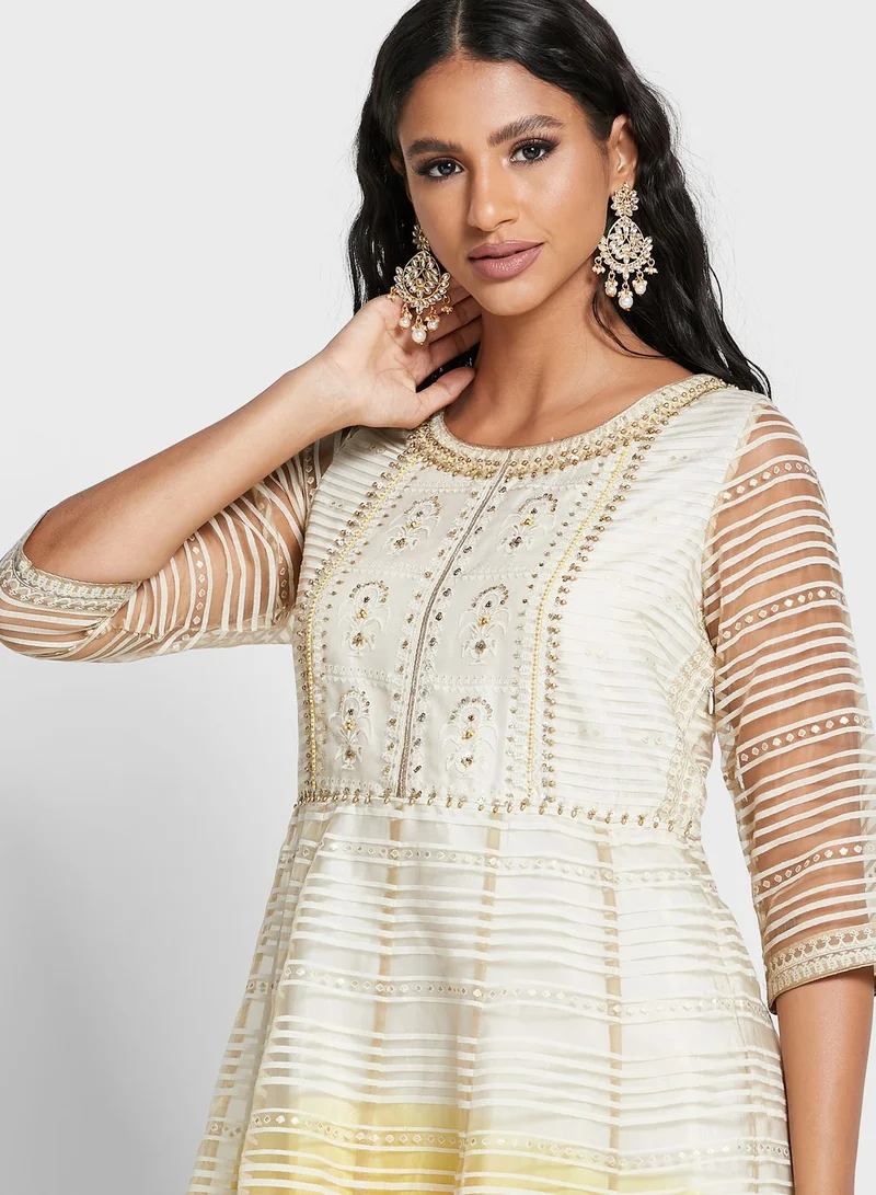 W Printed Maxi Dress