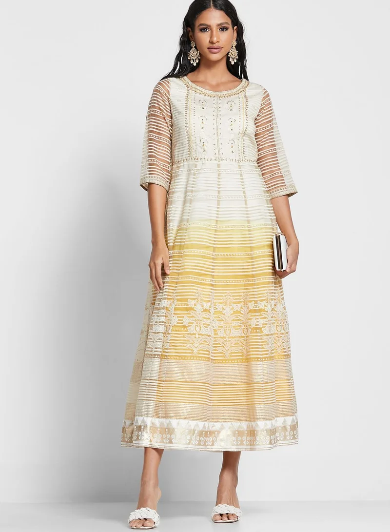 W Printed Maxi Dress