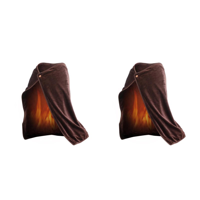 2pcs USB Heated Warm Shawl Heated Cape for and Home Use - Image 2