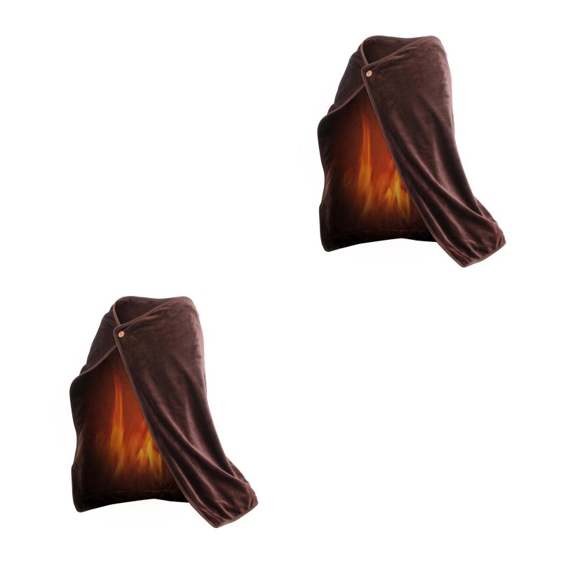 2pcs USB Heated Warm Shawl Heated Cape for and Home Use - Image 5