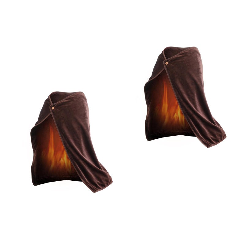 2pcs USB Heated Warm Shawl Heated Cape for and Home Use - Image 1