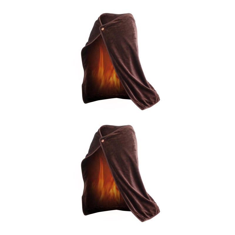 2pcs USB Heated Warm Shawl Heated Cape for and Home Use - Image 4