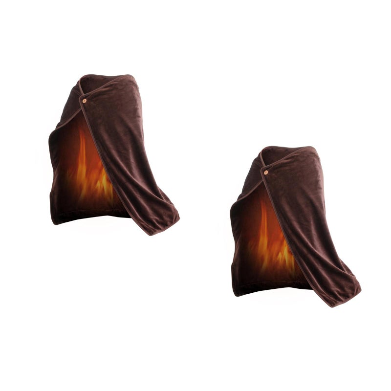 2pcs USB Heated Warm Shawl Heated Cape for and Home Use - Image 3