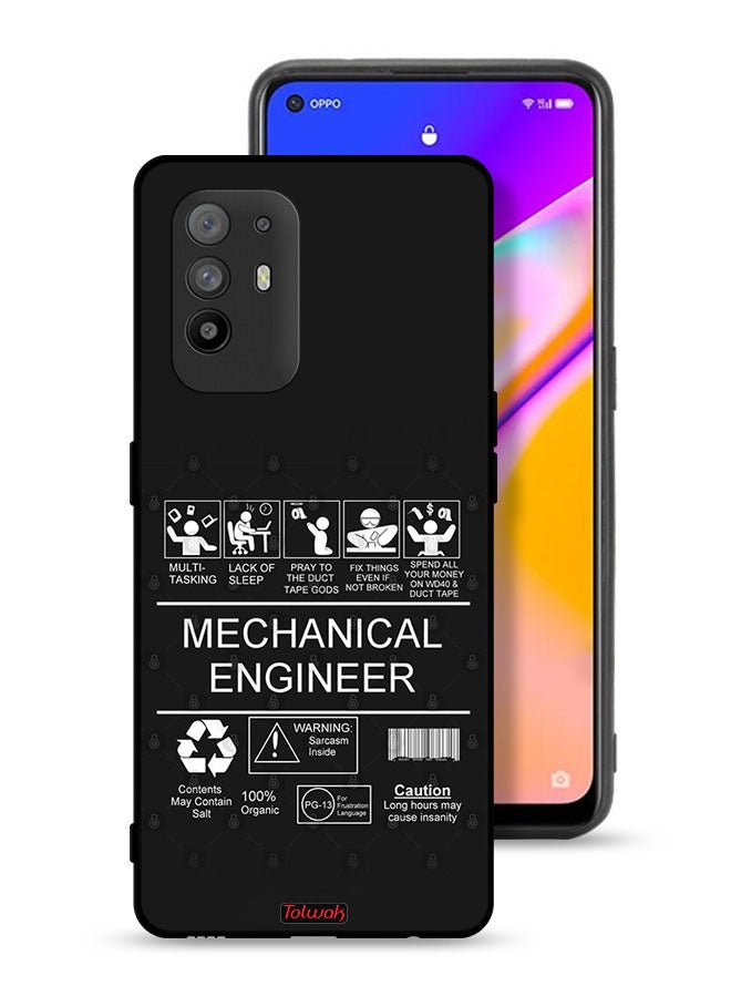 Tolwak Oppo A95 5G Protective Case Cover Mechanical Engineer Sticker - Image 1