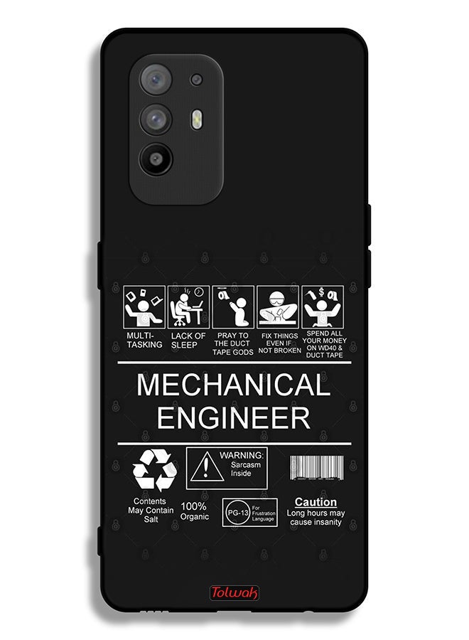 Tolwak Oppo A95 5G Protective Case Cover Mechanical Engineer Sticker - Image 2