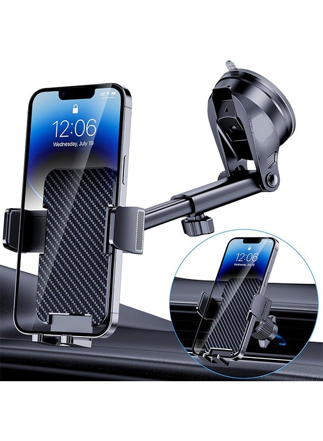 General 3-in-1 Cell Phone Holder for Car, Universal Phone Holder Mount for Dashboard Air Vent Windshield Compatible with iPhone 15 14 13 12 11 Pro Max Xs XR X  - Image 1