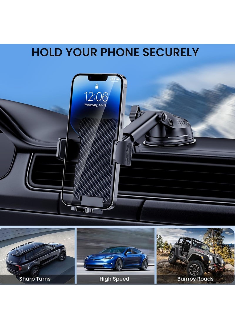 General 3-in-1 Cell Phone Holder for Car, Universal Phone Holder Mount for Dashboard Air Vent Windshield Compatible with iPhone 15 14 13 12 11 Pro Max Xs XR X  - Image 5