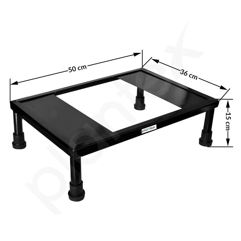 plantex حامل ميكروويف بلانتيكس لحامل ميكروويف في المطبخ رف OTG لمنصة المطبخ حامل فرن للمطبخ معدن أسود - Image 3