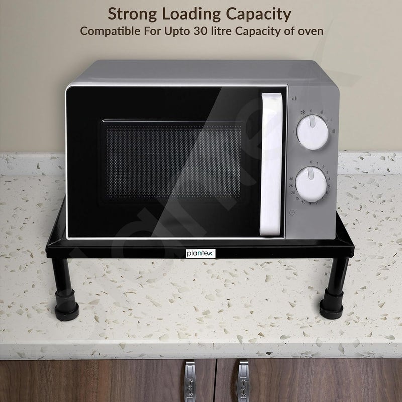 plantex حامل ميكروويف بلانتيكس لحامل ميكروويف في المطبخ رف OTG لمنصة المطبخ حامل فرن للمطبخ معدن أسود - Image 5