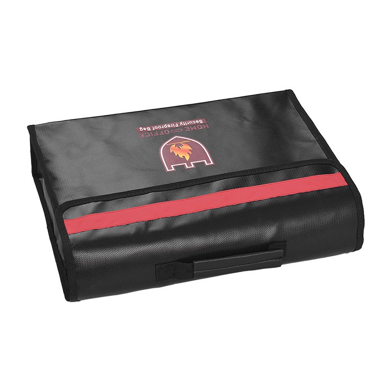Large Size Fireproof Document Bag Non-itchy Silicone Coated Fiberglass Waterproof Document Holder with Shoulder Strap Handle Safe Storage Bag Pouch Fire& Water for Cash Mone File Passport Jewelry Laptop Valuables - Image 4