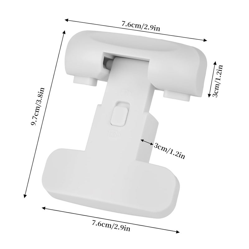 YCT قفل ثلاجة للأطفال YCT قفل باب الثلاجة والفريزر للحفاظ على الإغلاق تلقائيًا أثناء إغلاق الباب سهل التركيب رمادي 1 قطعة - Image 2