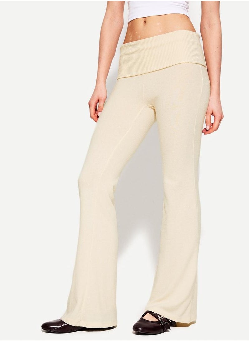 Soft Steps - Flared trousers with fold-over waist XL - Image 1
