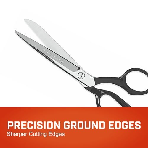 Wiss Crescent Wiss 8-1/8" Industrial Bent Trimmers - Heavy Duty Scissors Cutting Tool for Sewing Fabric, Carpet, Drapery, Upholstery - Professional Shears - 428N - Image 2