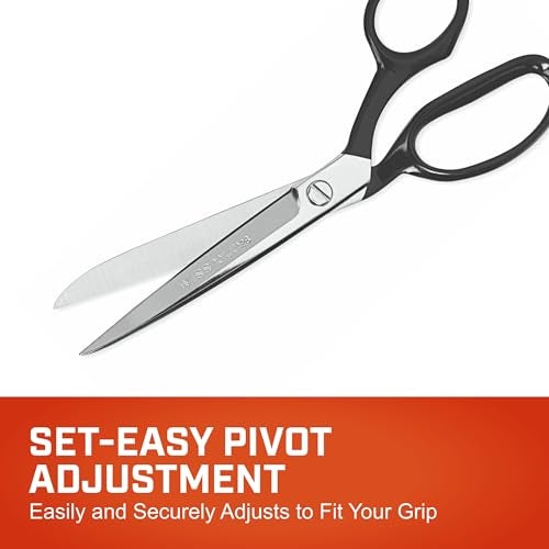 Wiss Crescent Wiss 8-1/8" Industrial Bent Trimmers - Heavy Duty Scissors Cutting Tool for Sewing Fabric, Carpet, Drapery, Upholstery - Professional Shears - 428N - Image 4