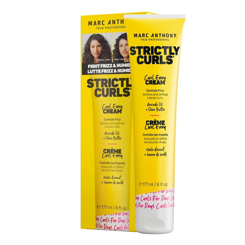 Marc Anthony Curl Envy Cream - Defining Cream for Coarse, Frizzy Curls with Avocado Oil & Shea Butter - Sulfate-Free, Adds Bounce - 6 Oz - Image 1