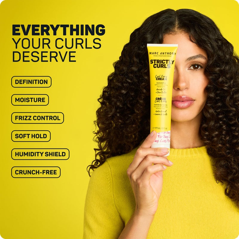 Marc Anthony Curl Envy Cream - Defining Cream for Coarse, Frizzy Curls with Avocado Oil & Shea Butter - Sulfate-Free, Adds Bounce - 6 Oz - Image 2