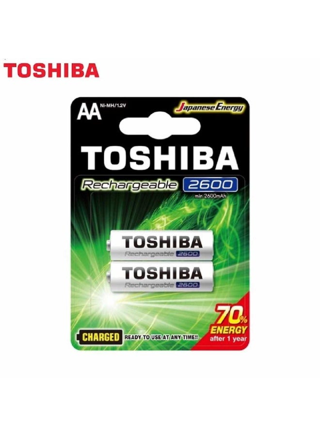 Toshiba Rechargeable AA 2600mAh - 2Pcs