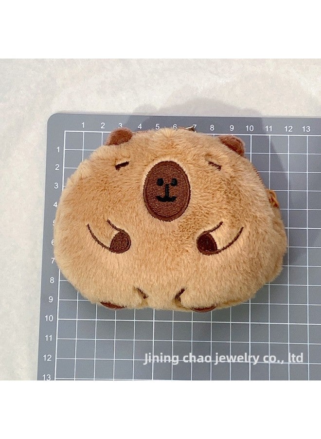 Awesome Kapibala Coin Purse Plush Pendant Student Children Mini Storage Box Capybara Doll Keychain-Color:Lq118 Watermelon Capybara Small Backpack - Image 5