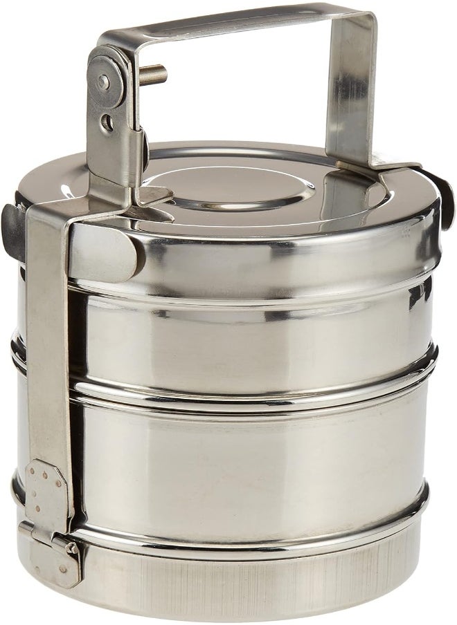 RAJ Raj Bombay Stainless Steel Tiffin 12.5 Cm Width, 2 Tier, BT0002, Containers, Lunch Box, Tiffin, 2 Layer  - Image 4