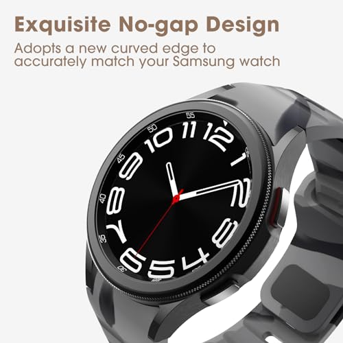 BandRain Rugged No Gap Band Compatible with Samsung Galaxy Watch 7 FE 4 5 6 Band 44mm 40mmGalaxy Watch 6 Classic Bands 47mm 43mmWatch 5 Pro 45mm4 Classic 46mm 42mm Silicone Replacement Sport Strap for Men - Image 3