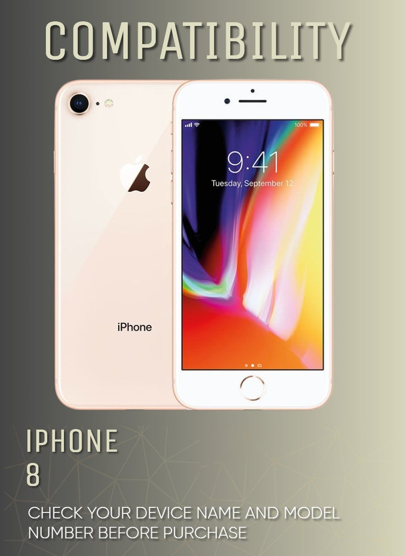 ESD 3 Pieces Tempered Dustproof Privacy Glass Screen Protector Compatible For iPhone 8 - Image 2