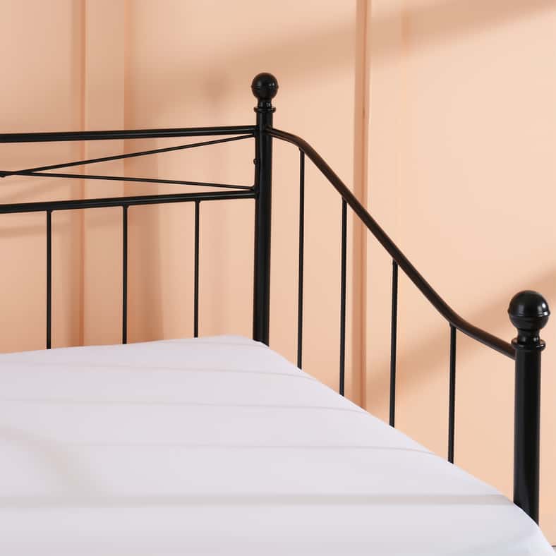 Pan Home SPENSER DAY BED WITH TRUNDLE - 90X190 CM - BLACK - Image 4