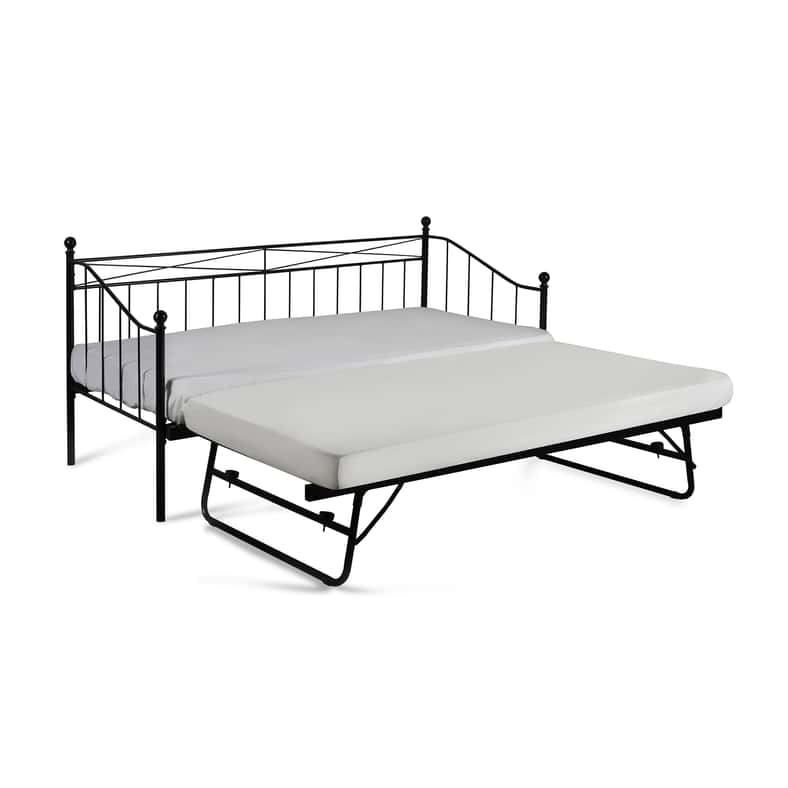 Pan Home SPENSER DAY BED WITH TRUNDLE - 90X190 CM - BLACK - Image 5