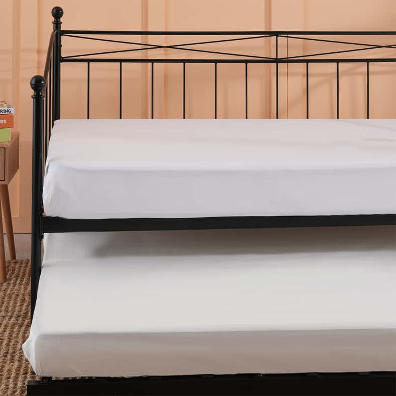 Pan Home SPENSER DAY BED WITH TRUNDLE - 90X190 CM - BLACK - Image 3