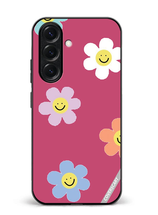 VR CREATIVE Protective Case Cover For Samsung Galaxy S25 Plus Flower Design Multicolour
