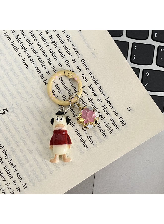 Cute Bikini Bottom Ugly Cute Funny Dumb Fish Keychain Girly Heart Sakura Bell Bag Charm Bestie Gift