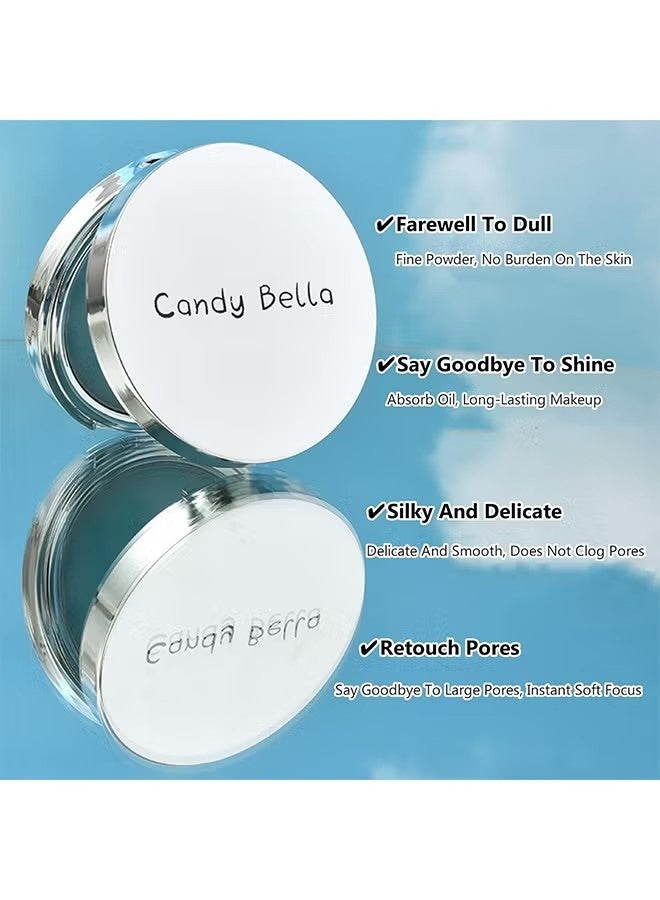 Candy Bella Oil Control Pressed Powder, Jelly Pressed Powder Face Makeup Setting Powder, Powder Free Delicate and Skin-friendly, Flawless Matte Long Lasting Finishing Lightweight Waterproof Face Cosmetics (#Blue Sky And Cloud) - Image 4