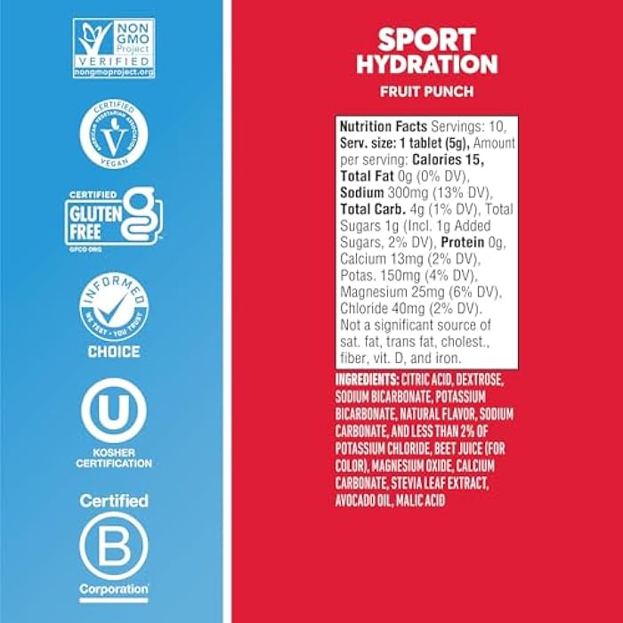 Nuun Active: Fruit Punch Electrolyte Enhanced Drink Tablets (2-Pack of 10) - Image 2