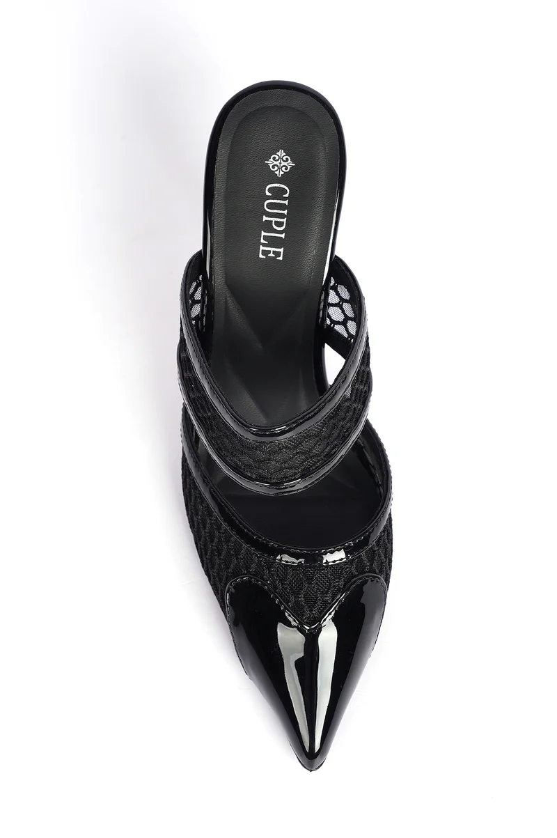 Cuple Ladies  Slip-On Mules in mesh