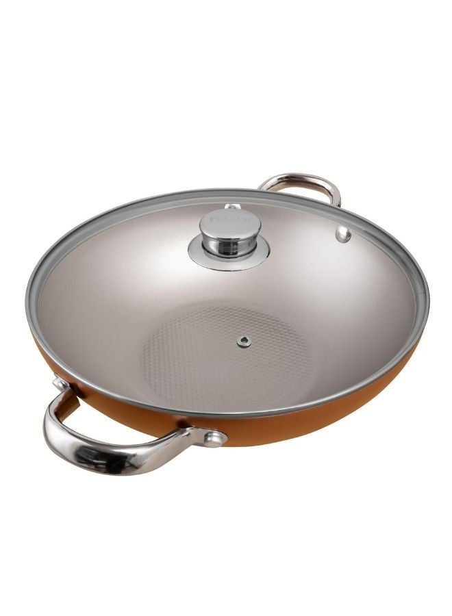 Prestige مقلاة بريستيج ألترا 24 سم مع غطاء زجاجي وحامل مقلاة  - Image 1