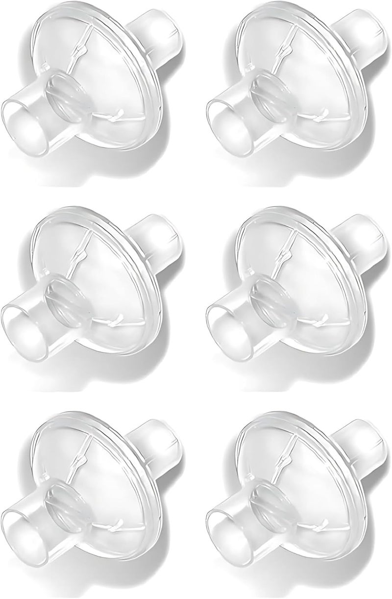 Nispira CPAP Inline Filter Viral for BiPAP CPAP Machines ResMed, Dreamstation Standard Tubing Outlet 22 mm Machine Outlet 25mm, 6 Packs