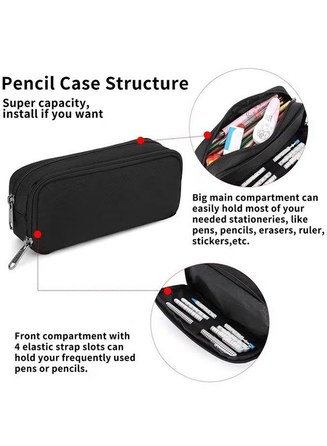 Happy D Pencil Case Large Capacity Pencil Pouch Aesthetic Pencil Box for Office Stationery Organizer, Simple Sturdy Multifunctional Pencil Bag - Image 4